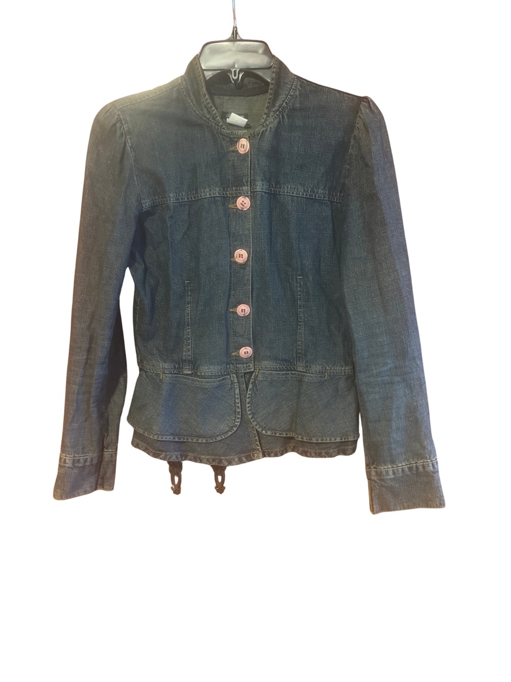 Arden B Dark Blue Denim Peplum Jacket (BIN 2-45)